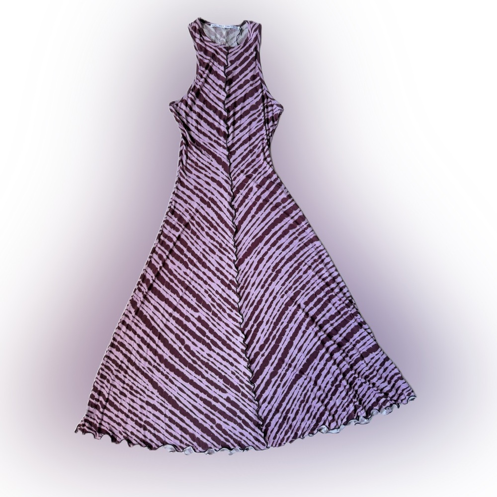 Proenza Schouler Purple Striped Maxi Dress